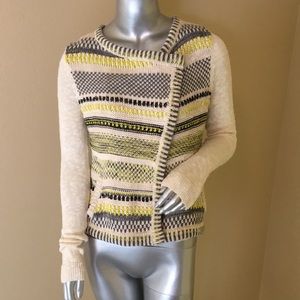 Moth Anthropologie open front Cardigan Metallic